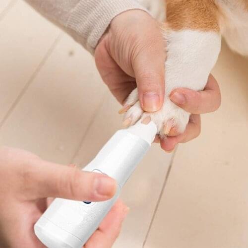 White Electric Pet Nail Grinder Paws Grooming Trimmer Dao Cat Nail Clipper Tools Pet Nails Trimming shaping Tool 3