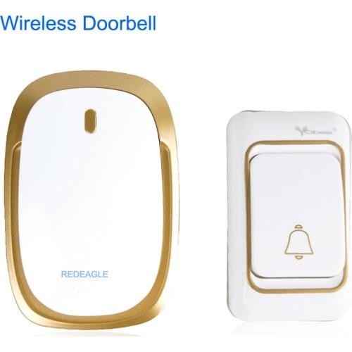 REDEAGLE Wireless Doorbell Smart Door Bell Chime 32 Tune Songs 1V1 Remote Control and Receiver