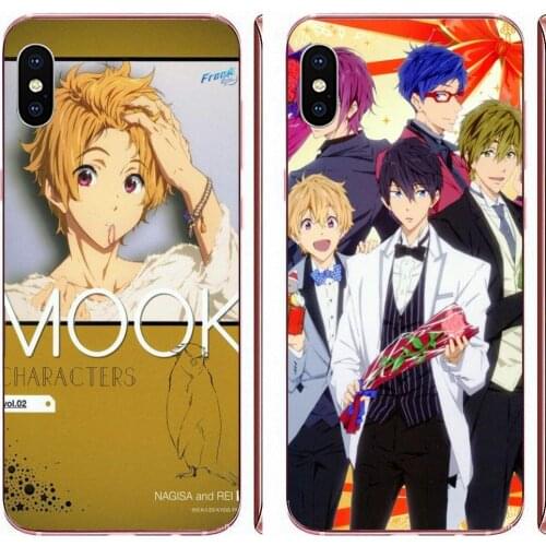 For Apple iPhone 4 4S 5 5C 5S SE SE2 6 6S 7 8 11 Plus Pro X XS Max XR TPU Phone Coque Iwatobi Swim Club Rei Ryugazaki Nagisa