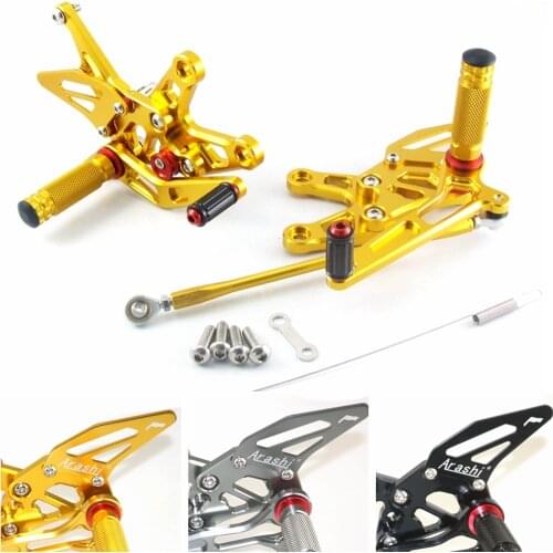 CNC Adjustable Rear Set Rearsets For KAWASAKI ZX10R 2006 2007 Foot Rest