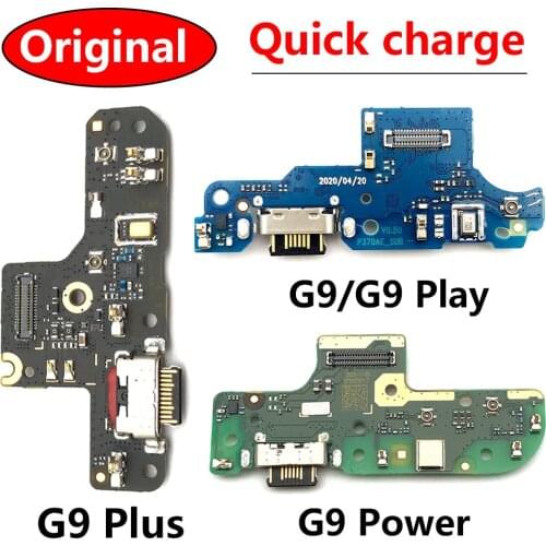 Dock Connector Micro USB Board Charger Charging Port Flex Cable For Motorola Moto G9 / G9 Play Plus With Microphone