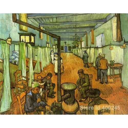 Artwork by Vincent Van Gogh Ward in the Hospital at Arles Oil painting canvas reproduction High quality Hand painted