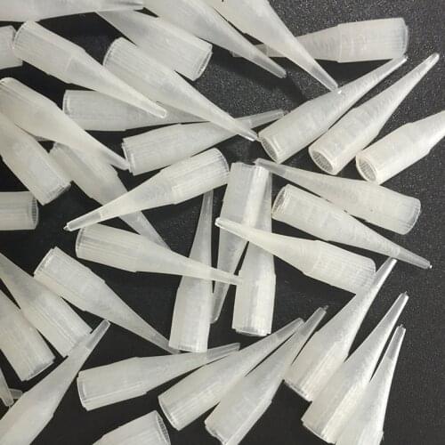 200Pcs 1RL Permanent Makeup Needle Tip Tattoo Nozzle Needle Caps For Permanent Makeup Eyebrow Lip Tattoo Machine Gun