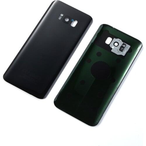 Housing For Samsung Galaxy S8+ S8 Plus G955F S8 G950F Housing Battery Glass Back Cover Camera Lens Cover+Sticker