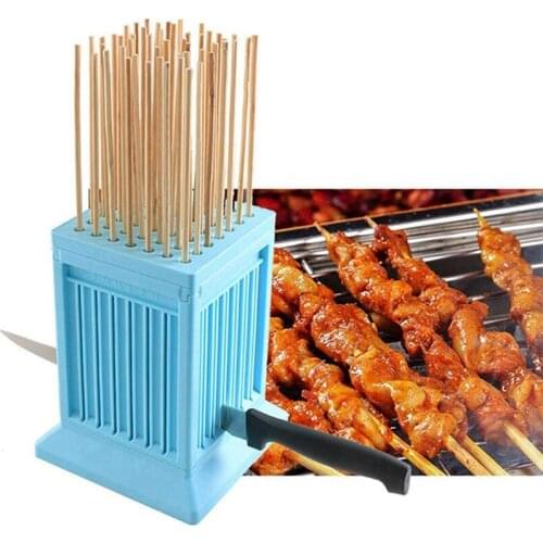 Meat Skewer Maker Wear Meat String Machine 49 Holes BBQ meat skewer tools tofu Skewer Machine Grill Barbecue Kitchen Accessories