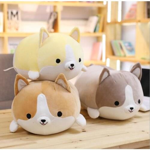 Cute Corgi Dog Plush Toy Stuffed Soft Animal Cartoon Pillow Lovely Christmas Gift for Kids Kawaii New Year Gift Valentine Presen