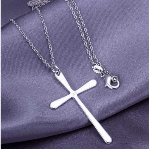 Pendant necklaces 925 silver necklace 925 silver fashion jewelry necklace cross jewelry wholesale urbl LP066