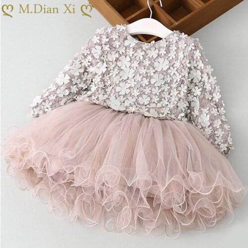 Princess Dress Fluffy Wedding Gown Petals Designs Girl Children Party Costume Kids Formal Events Vestidos Infant Tutu Flower