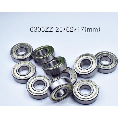 6305ZZ 25*62*17(mm) 1Piece bearings ABEC-5 6305 6305ZZ chrome steel deep groove bearing
