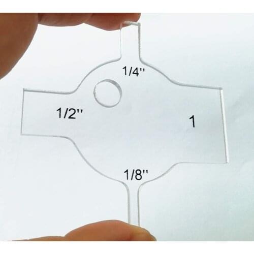 Spacing Gauge Measure 1/8inch 1/4inch 1/2inch 1 inch Spaces Work for Rulers and Templates #SG-01