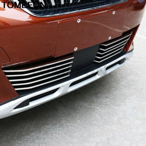 TOMEFON For Peugeot 3008 GT 2017 2018 Front Head Low Bottom Grill Grille Racing Cover Trim Exterior Accessories Stainless Steel