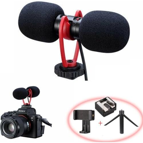 Sairen T Mic Dual 3.5mm Mini Microfono Stereo Record Microfono for Canon sony Nikon A7R D7500 d5100 Video Camera Phone