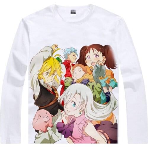 The Seven Deadly Sins T-Shirt Elizabeth Liones Shirt colorful T shirts Anime Accessories awesome shirt Print Womens shirts a