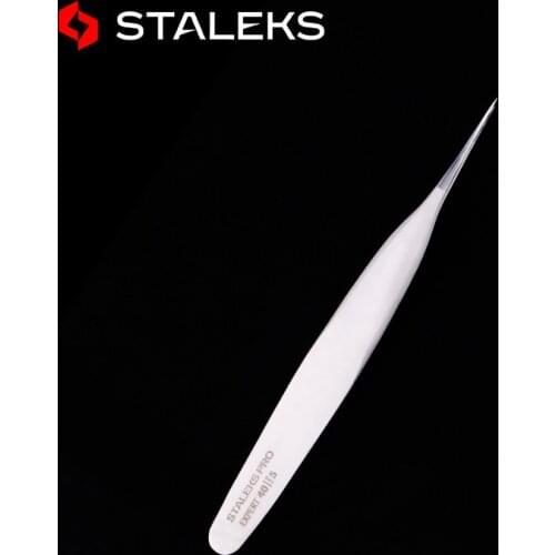 STALEKS PRO 40-5 Anti Static Tweezers High Precision Eyelash Grafting Separate Lashes Essential Tweezers Top Quality