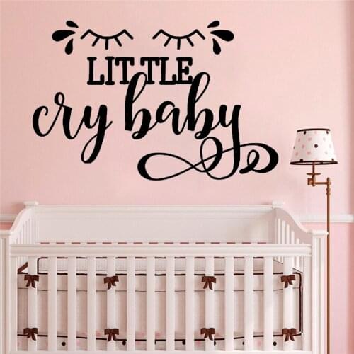 Vinyl Wall Sticker Little Cry Baby Sign Creative Design Pet Shop Removable Wallpaper Wall Decals Scissors Decor cx96