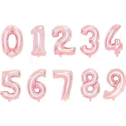 32 inch rose gold number balloon children bath toy balloon birthday party holiday decoration balloon wholesale