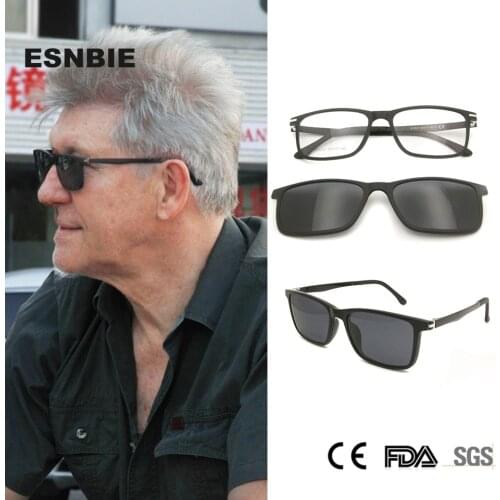 High Quality Ultem Eyeglasses Frame Men Snap-On Magnet Sunglasses Polarized Clip On Glasses Square Women Myopia Frame Mens