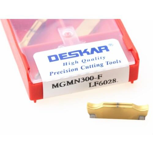10PCS DESKAR MGMN300-F LF6028 Carbide Inserts Slot Grooving Blade CNC Lathe Cutter Tool for Metal