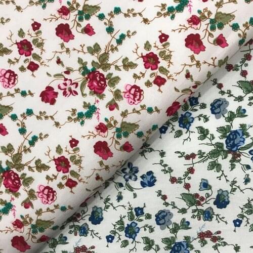 100%Cotton poplin woven printed fabric for dress DIY shirt skirt Handmade sewing quilting Small floral Digital printed cloth
