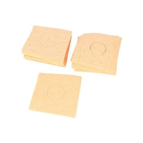 20 Pcs Solder Desoldering Soldering Iron Tip Welding Sponge Cleaners Orange 58mm x 58mm