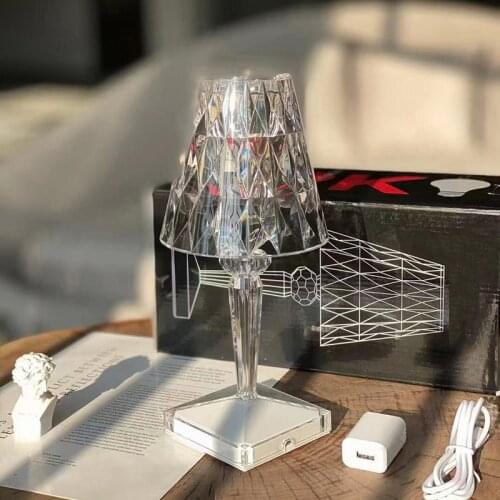 26x12cm diamonds lamps Creative desk lamp LED charging lamp diamond lamp bedside lamp