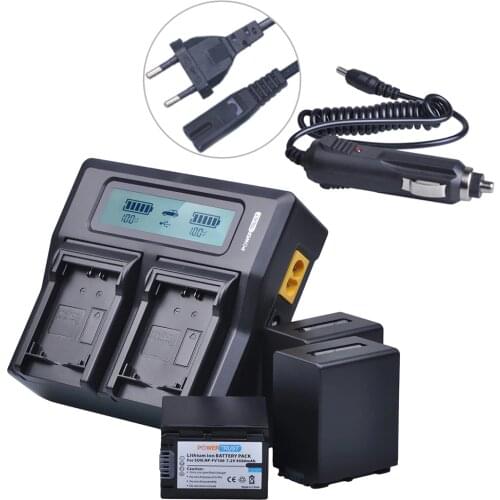 3x 4500mAh NP-FV100 NP FV100 NPFV100 FV100 Battery + LCD Rapid Charger for SONY NP-FV30 NP-FV50 NP-FV70 SX83E SX63E FDR-AX100E