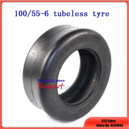 100/55-6 Tubeless Tire Slick Vacuum Tyre for Electric Scooter Go Karts ATV Quad Bike OFF-Road