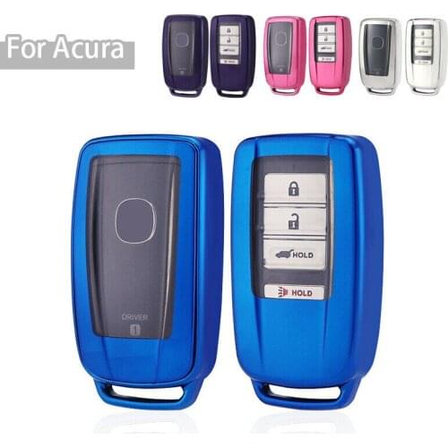 TPU Car Key Case For Acura RLX RDX MDX ILX TLX 2016 2017 Smart Remote Control Fob Shell Cover Keychain Protector Bag