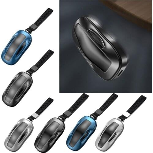Portable Car Key Cover for Tesla Model 3/S Model X/Y Fully Protection Case Bag Practical Automotive Accessories