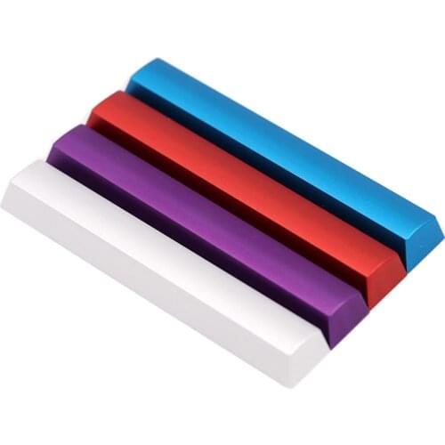 Silver Purple Red Blue 6.25u Metal Spacebar Keycap For Cherry Mx Switch Mechanical Keyboard Aluminum Alloy CNC Space Key Cap