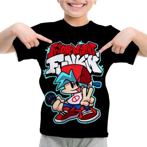 Friday Night Funkin T-shirt Video Game 3D Kids Tshirt Boys Girl Harajuku Tops Summer Short Sleeve Tees Camiseta Children Clothes