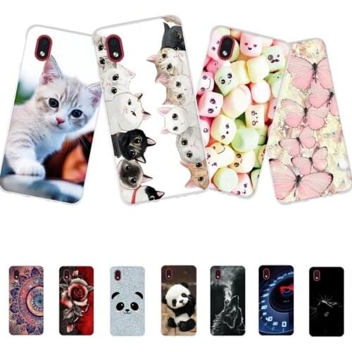 For Samsung Galaxy A01 Core SM-A013F Case TPU Case For Samsung Galaxy A01 Core A013F Cover Flowers For Samsung A01 Core Coque