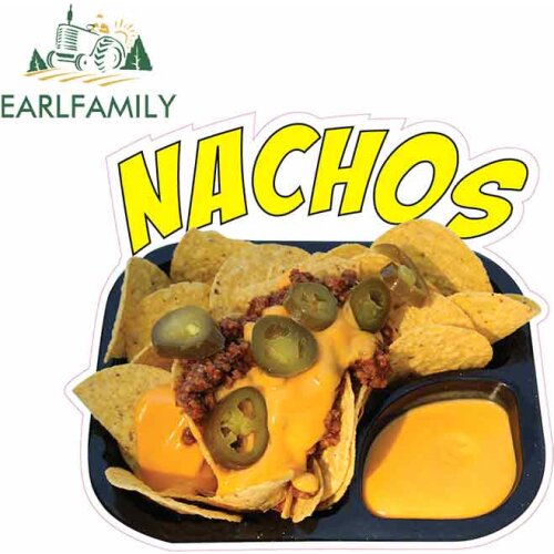 EARLFAMILY 13cm x 11.4cm For Nachos Humor Funny Stickers DIY Stickers Suitable For SUV Graffiti Sticker Vinyl Material