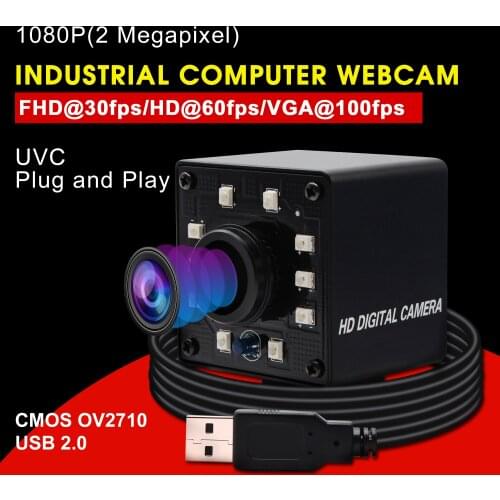 ELP HD 1080P CMOS OV2710 USB Camera MJPEG 120fps/60fps/30fps High Speed Infrared Day and Night Camera USB