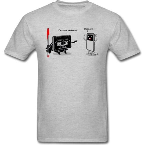 Vinatge Cassette Never Forget Music T Shirts Techno Trance Tape I am you Father Funny 100% Cotton Men Lovers Day Summer Tshirt