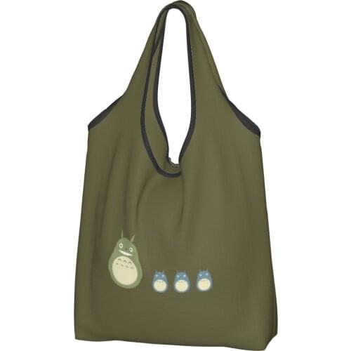 Totoros Lovely Cat Canvas Bag Women Shoulder Bag Anime Manga Chibi Ins Storage Bag