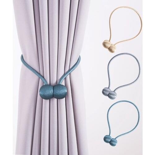 Strong Magnetic Ball Curtain Tiebacks Tie Rope Accessory Rods Accessoires Backs Holdbacks Buckle Clips Hook Holder Home Decor