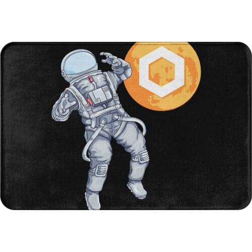 Chainlink Crypto Miners Non-slip Doormat Moon Bath Kitchen Mat Welcome Carpet Indoor Modern Decor