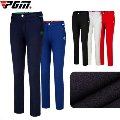 Send Sock!PGM High Quality Plus Velvet Golf Pants Women XS-3XLTrousers Sportswear Slim Suit Lady Elastic Ball Tennis Pant Casual