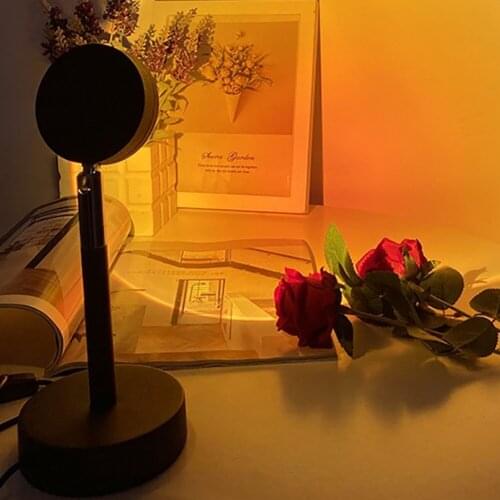 Sunset Projection Night Lights Live Broadcast Background Like Galaxy Projector Atmosphere Rainbow Lamp Decoration For Bedrooms