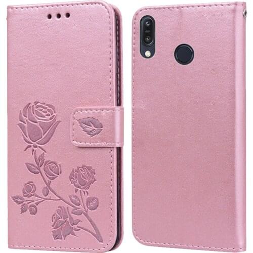 Luxury Leather Flip Book Case for Asus Zenfone Max Pro M1 ZB601KL ZB602KL Rose Flower Wallet Stand Case Phone Cover Bag