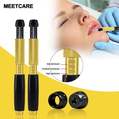 2in 1 Hyaluron Pen with 3 Level Adjust Pressure Atomizer Hyaluronic Acid Pen Meso Gun Injector for Anti Wrinkle Lip Lift Ampoule