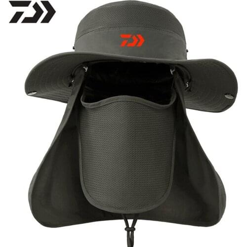 Fashionable Outdoor Climbing Fisherman Hat UV Protection Sunshade Hat Big Eaves Adjustable Camouflage Hat 2021 Daiwa Fishing Hat