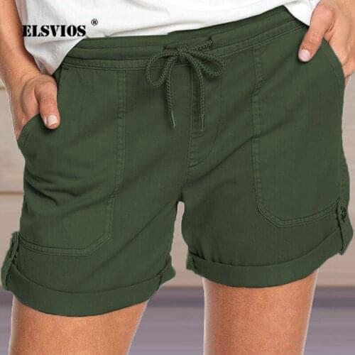 2021 Summer New Hot Candy Color Straight Casual Pants Women Beach Party Drawstring Pocketed Shorts Fashion Minimalist Streetwear