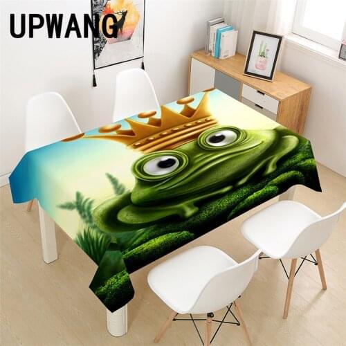Frog Animal Tablecloth 3D Printed Table Cover Rectangular Tablecloth Wedding Birthday Party Kitchen Home Decor
