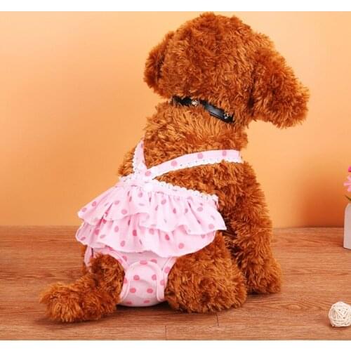 Pet Dog Physiological Pants Polka Dot Sling Puppy Shorts Diaper Female Short Panties Menstruation Briefs Dog Accessories
