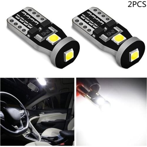 2Pcs T10 Led Canbus W5W Bulbs 168 194 6000K White Signal Lamp Dome Reading License Plate Car Interior Auto 12V