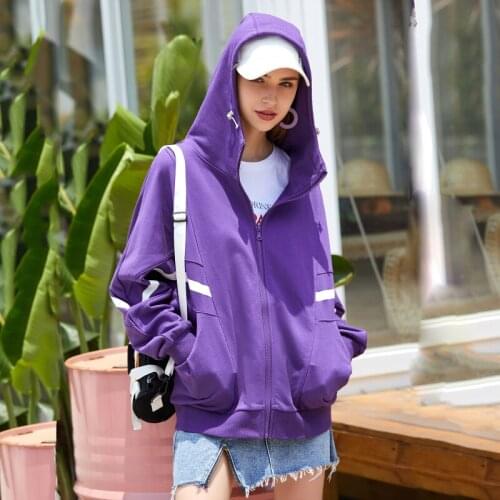 OUMENGKA Hoodies Women Hooded Batwing Long Sleeve Oversize Patchwork Womens Loose Hoodie Harajuku Korean Style Trendy Chic