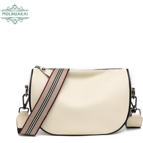 Ladies Wide Shoulder Strap Shoulder Luxury Brand Designer Crossbody Handbag Fashion Casual Bolsa Feminina Soft Leather Crossbody