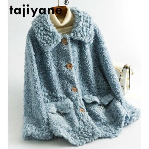 Real Coat Fur Wool Jacket Autumn Winter Coat Women Clothes 2021 Korean Vintage Sheep Shearling Women Tops Suede Lining ZT3738